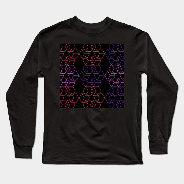 Magical Geometric Shapes Long Sleeve T-Shirt by Peaceful Space AS